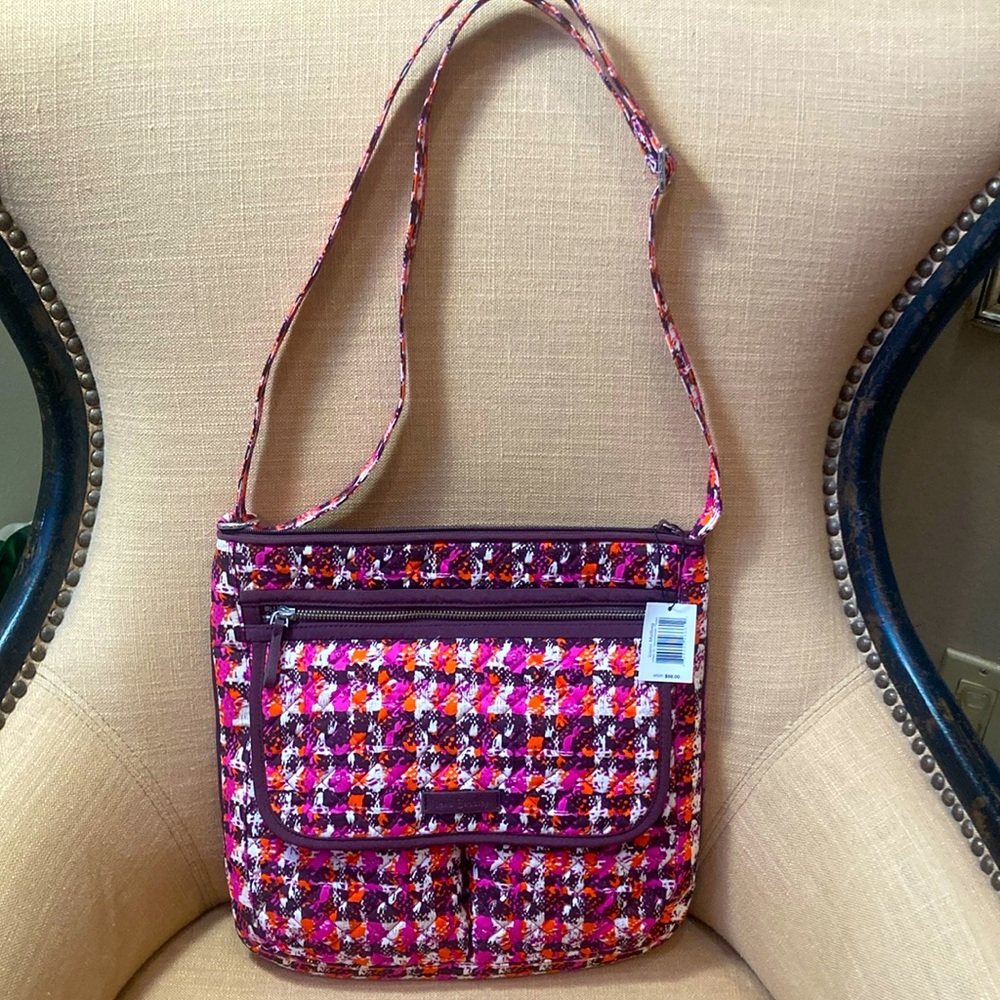Vera Bradley Houndstooth Tweed Iconic New Crossbody Bag #22169-113
